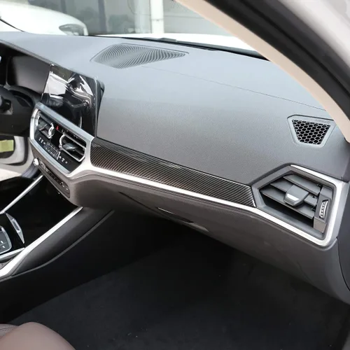 Miniatura 3 de ABS consola central del coche tablero decoración panel ajuste para BMW G20 G28 325li 3 serie 2019 2020 (fibra de carbono)