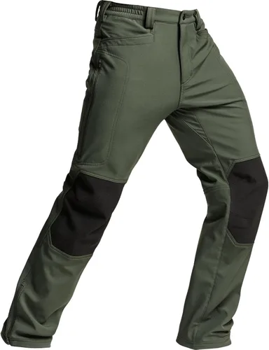 Miniatura 9 de CQR - Pantalones tácticos de invierno para hombre, diseño térmico tipo cargo con forro de vellón para exteriores, esquí, nieve y senderismo