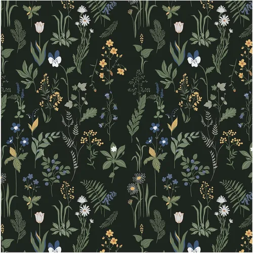 Papel tapiz para despegar y pegar, papel tapiz floral bohemio de 17.5 x 78.7 pulgadas para dormitorio y baño, fácil de despegar, apto para inquilinos