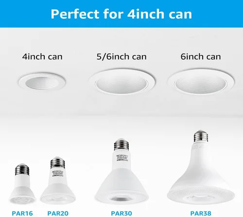 Miniatura 7 de TORCHSTAR Bombilla LED PAR16, Luz de Foco Regulable Certificada por UL, Ángulo de Haz de 40°, Foco de Riel de 500LM, Bombillas de Luz de Riel Blanco
