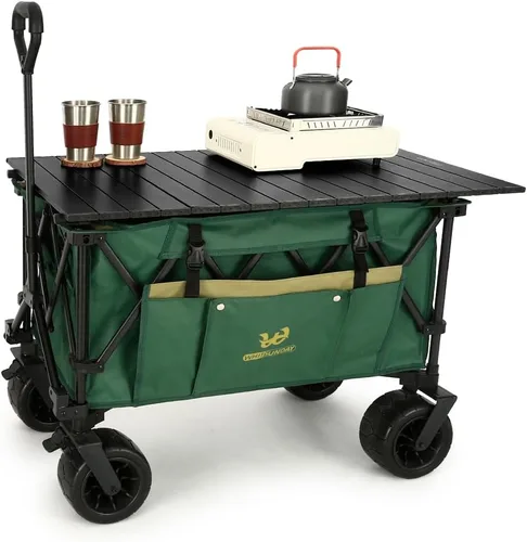 Whitsunday Carro plegable, gran capacidad, 400 libras, ruedas todo terreno, carro utilitario resistente para jardinería, compras, pesca, campamento,
