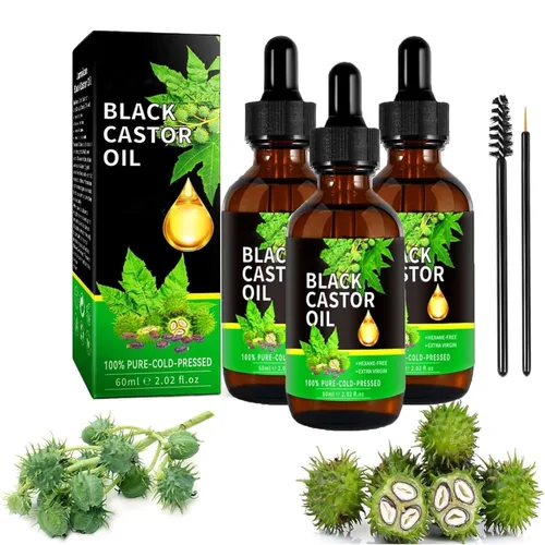 Miniatura 11 de Aceite de Ricino y Castor Orgánico Puro para Crecimiento del Cabello, Pestañas, Cejas y Vello de Mujeres y Hombres - 2.0 fl oz/2.0 Fl Oz 1 Botella