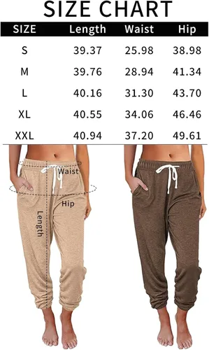 Miniatura 4 de AUTOMET - Pantalones deportivos holgados para mujer con bolsillos, pantalones de pijama para mujer, pantalones deportivos para correr, ropa de otoño