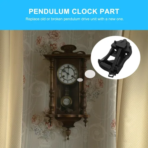Miniatura 6 de DOITOOL Reloj de péndulo de repuesto de unidad de transmisión de reloj de cuarzo con péndulo oscilante para relojes de pared y abuelo, reparación