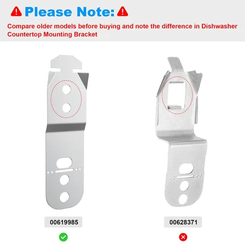 Miniatura 3 de Repuesto para soporte de montaje para lavavajillas Bo-SCH 619985 00619985 Bo-SCH Clips de montaje para lavavajillas 628371 AH3478789 EA347878