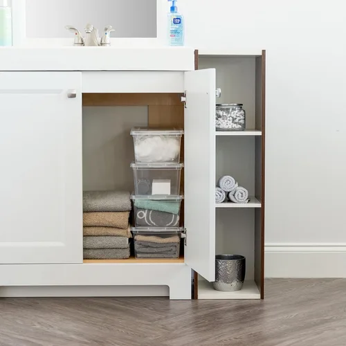 Miniatura 5 de IRIS USA Paquete de 12 contenedores de almacenamiento con tapas, 6 cuartos de galón, transparentes como el cristal, cajas de zapatos, contenedores
