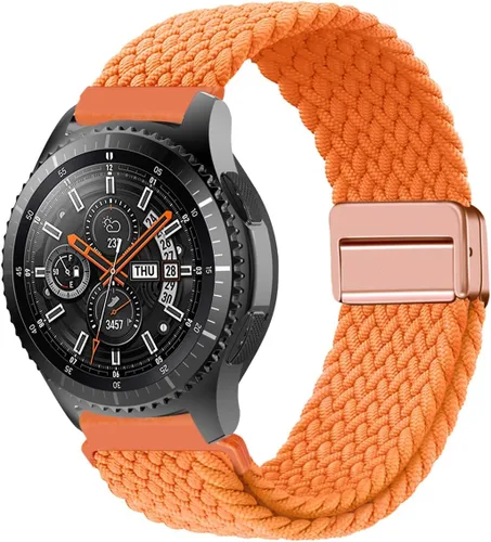 Miniatura 2 de Compatible con Galaxy Watch de 1.81 pulgadas/Galaxy Watch 3 de 1.77 pulgadas/Gear S3 Frontier Classic Band Nylon trenzado elástico elástico Solo