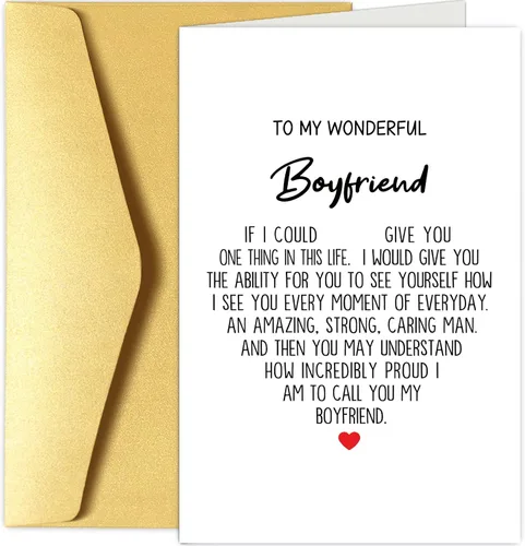 Tarjeta de felicitación sincera de Chenive para novio, tarjeta de cumpleaños para novio, tarjeta de aniversario para él, Qué increíblemente