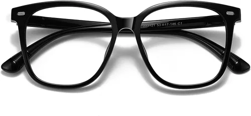 Lentes de gran tamaño con bloqueo de luz azul para mujer, lectura en computadora, antirreflejos, reducen la fatiga ocular