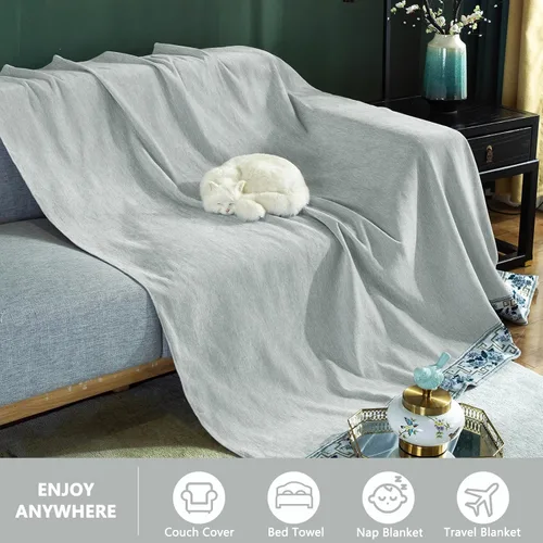 Miniatura 2 de DREAMINGO Protector de Sofá Gris Claro Fundas de Sofá para Perros Color Sólido Moderna Funda de Sofá de 2 Cojines para Loveseat Apta para Mascotas