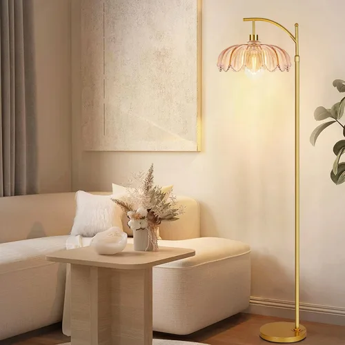 Miniatura 6 de AHDWDW Lámpara de Pie de Arco Dorado para Sala de Estar, Dormitorio, Lámparas de Pie Modernas Ajustables Únicas con Control Remoto, Lámpara de Pie