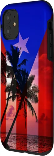 Miniatura 2 de iPhone 11 Tropical Ocean Vibes Bandera de Puerto Rico - Funda del Orgullo Puertorriqueño