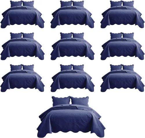 Miniatura 141 de MOONLIGHT20015 Juego de colchas individuales (68" x 86") – Paquete a granel de 10 al por mayor para hoteles, dormitorios de invitados y Airbnbs