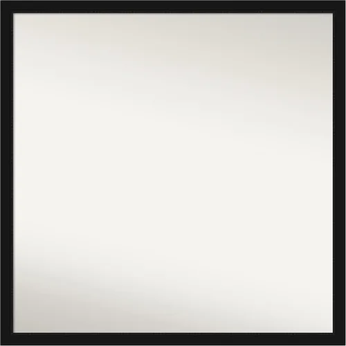 Miniatura 385 de Amanti Art Espejo de baño negro para sobre fregadero, 22 x 22 pulgadas, espejo de tocador cuadrado estrecho negro Avon, marco de madera casual