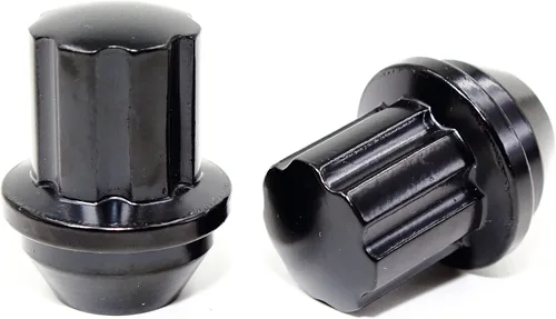 Miniatura 3 de Juego de 4 tuercas de rueda Veritek 14x1.5mm 38mm de longitud con llave hexagonal de 21mm y 22mm, negras, grandes, con asiento cónico