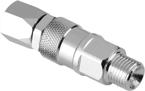Articulación de pulverizador, 1/4 de pulgada y 360 grados de rotación de pintura sin aire, accesorio giratorio, acero inoxidable plateado de alta