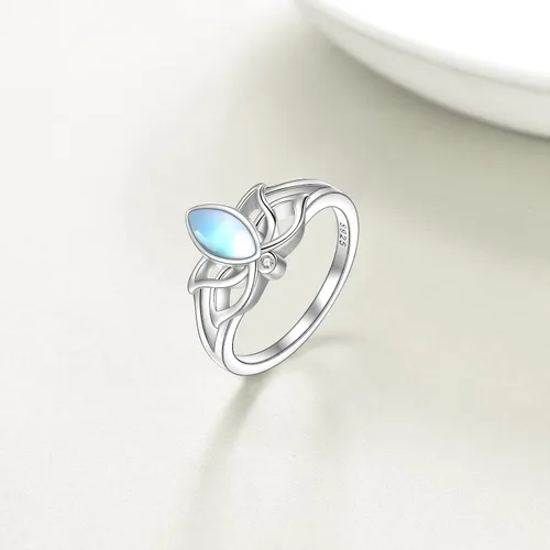 Miniatura 2 de YFN Anillo de turmalina negra de plata de ley, anillos de cristal negro, joyería curativa, protección espiritual, regalos para mujeres y niñas