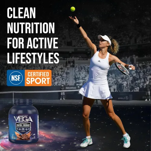 Miniatura 7 de Vega Sport Proteína Vegana en Polvo + Recuperación - 30g de Proteína a Base de Plantas por Porción, Mocha, 45 Porciones, 5g de BCAA, Probióticos