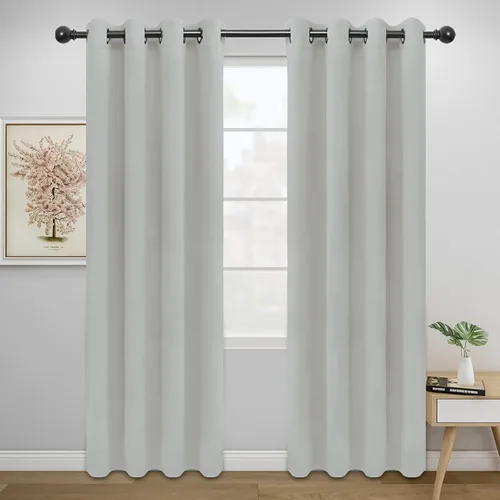 Miniatura 281 de Easy-Going - Cortinas opacas para dormitorio, aislamiento térmico sólido con ojales, cortinas de ventana para reducción de ruido, cortinas