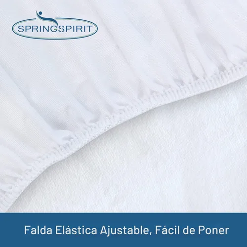 Miniatura 7 de Cubrecolchón de tela de toalla 100% impermeable, para colchones de hasta 18 pulgadas de alto, ultrasuave, silencioso y agradable al tacto, sábana