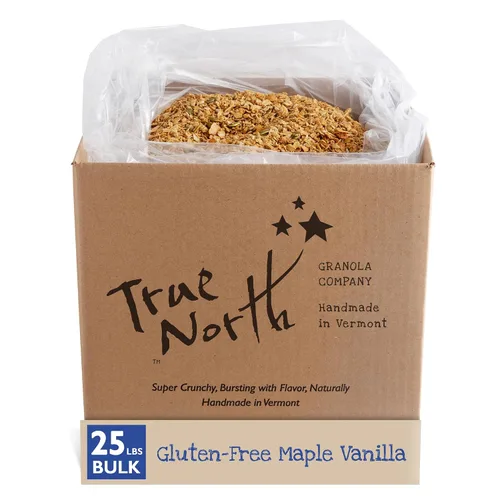 Miniatura 11 de True North Granola - Granola de vainilla de arce sin gluten, baja en carbohidratos, sin nueces y sin OMG, bolsa a granel, 3 libras