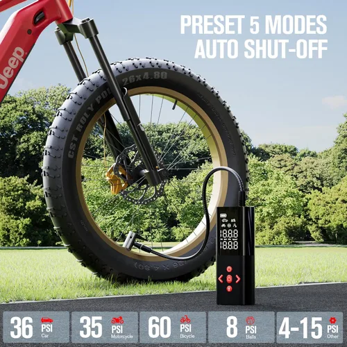 Miniatura 3 de GOOLOO Inflador de neumáticos AP150 Compresor de aire portátil, bomba de aire inalámbrica 2 veces más rápida de 150 PSI para neumáticos de automóvil