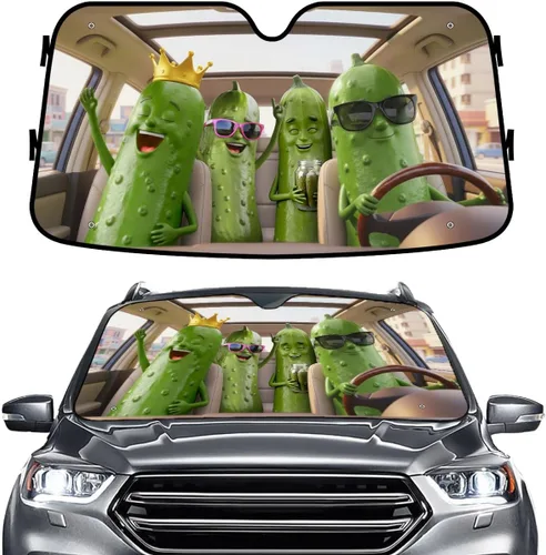 Miniatura 23 de GENANY - Cubierta de parabrisas de flamenco para automóvil, SUV, camión (55 x 30 pulgadas), protector térmico plegable, persianas para ventanas