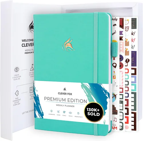 Miniatura 15 de Clever Fox Planificador edición premium, planificador semanal y mensual de lujo sin fecha para aumentar la productividad y alcanzar tus