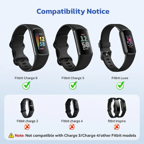 Miniatura 2 de RUXELY Adaptador de cable de carga USB C a Fitbit Charge 6/Charge 5/Luxe, cable de carga portátil tipo C de repuesto para reloj inteligente Fitbit