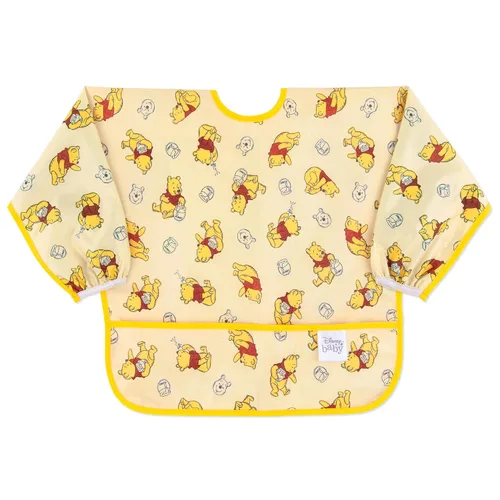 Miniatura 31 de Bumkins Babero con mangas para bebé, babero para niños pequeños, smock, tela impermeable, se adapta a edades de 6 a 24 meses, acuarela Acuarela E6