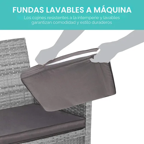 Miniatura 5 de Best Choice Products juego de muebles de mimbre para patio al aire libre, 4 piezas, para conversación en el patio trasero con mesa de café, cojines