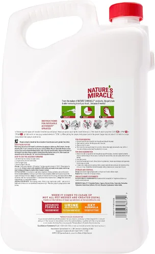 Miniatura 2 de Nature's Miracle Removedor de manchas y olores para perros, fórmula de control de olores, repuesto, 1.33 galones