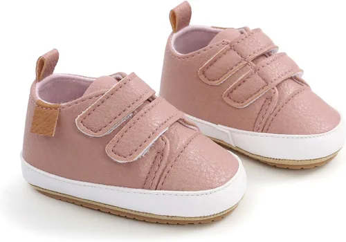 Miniatura 6 de Tenis de tobillo alto unisex para bebés, niños y niñas, suela de goma suave, zapatos de cuna para niños pequeños