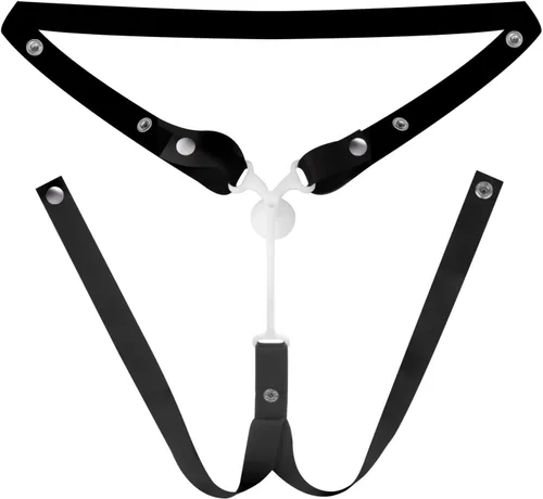 Miniatura 5 de Jaula plana masculina con correa ajustable de tres vías, dispositivos invertidos planos populares -USLA05 (B: rosa, corto)