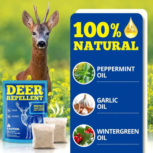 Miniatura 4 de Deer Repellent 12 Packs, Rabbit Repellent Outdoor for Plants, Natural Deer Deterrent Keep Deer and Rabbit Out of Garden Yard, Powerful Deer