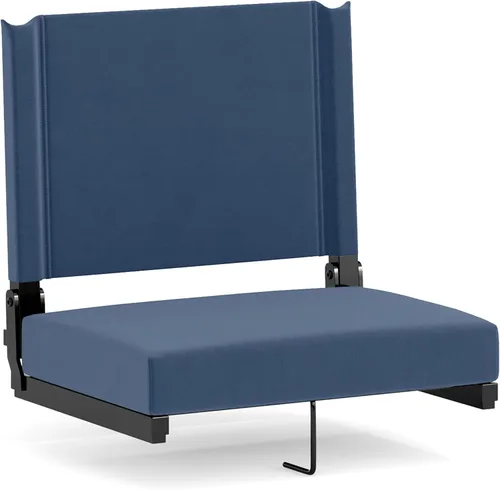 Miniatura 44 de Flash Furniture - asiento cómodo para usar en gradas de Flash - soporta 500 libras Silla de estadio ligera con asa y asiento ultra acolchado