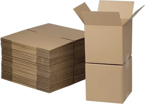 Miniatura 17 de Cajas de envío de 4 x 4 x 4 pulgadas, juego de 40, caja de cartón corrugado blanca para envío postal de documentación para pequeñas empresas Blanco