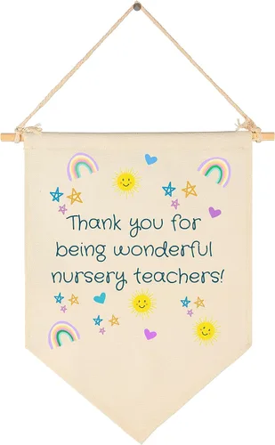Miniatura 12 de Cartel de pared para aula, regalo para profesores, letrero de sala de lectura, texto en inglés "It's A Beautiful Day for Learning", lienzo