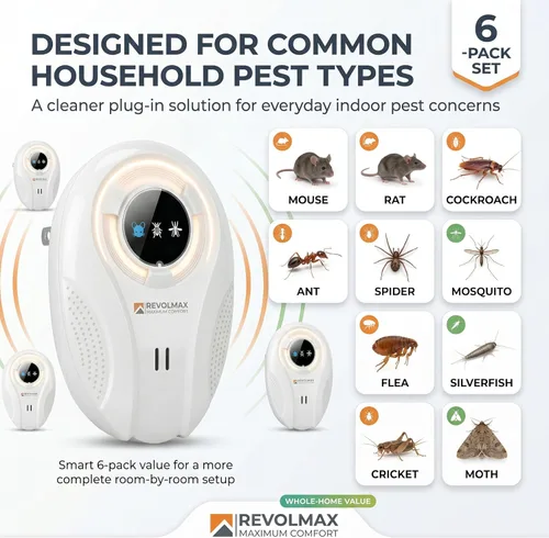 Miniatura 2 de T-27, repelente ultrasónico de control de plagas, electrónico y ultrasonido, repelente enchufable para interiores, deshazte de roedores, ratones