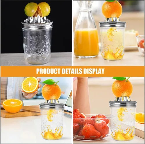 Miniatura 4 de DOITOOL Manual Stainless Steel Lemon Juicer and Orange Handheld Fruit Squeezer for Mason Jar 480Ml, Can Citrus Juicer for Kitchen Use