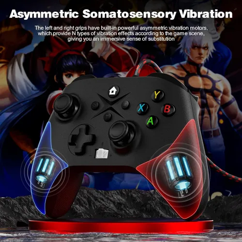 Miniatura 2 de Gamrombo Paquete de 2 controladores con cable compatibles con Xbox Series X/S/Xbox One/Xbox One S/One X, PC con función turbo/macro/conector
