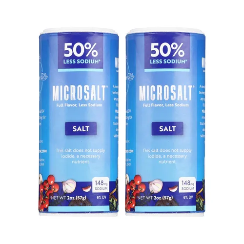 Miniatura 12 de Microsalt 50 % menos de sal de sodio, sustituto de sal regular, sal de condimento para cocinar, condimentar y hornear, sabor completo, menos sodio