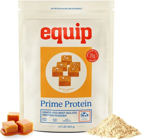 Miniatura 10 de Equip Foods - Polvo de proteína limpia de carne de res alimentada con pasto, apto para dieta carnívora, paleo y keto, sin gluten ni lácteos, 30