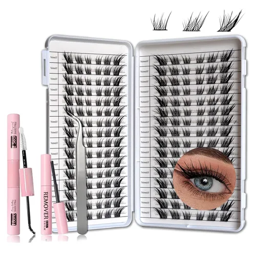 Miniatura 11 de Extensiones de racimos de pestañas individuales falsas de visón Manga para Cosplay, pestañas postizas DIY, extensiones individuales de 512 racimos