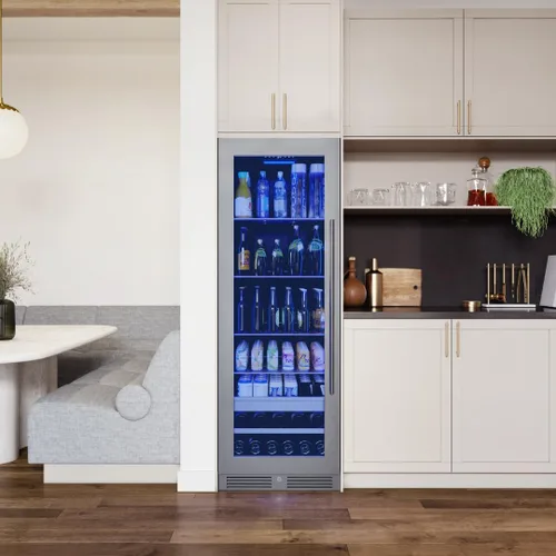 Miniatura 7 de Zephyr Refrigerador de vino y bebidas de 24 pulgadas, zona única, tamaño completo, bodegas de vino altas, gabinete de bebidas de bar grande