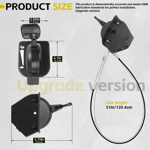 Miniatura 2 de Reemplazo de cable de estrangulador de acelerador de 51 pulgadas 746P06891 746-06891 para Cub Cadet ZT1/ZT2/ZTS Series Compatible