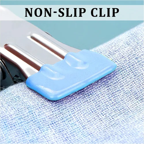 Miniatura 6 de FuninCrea Clips para ganchos de lavandería, 5 piezas de acero inoxidable antideslizantes para botas de lavandería, portátiles, resistentes, Azul