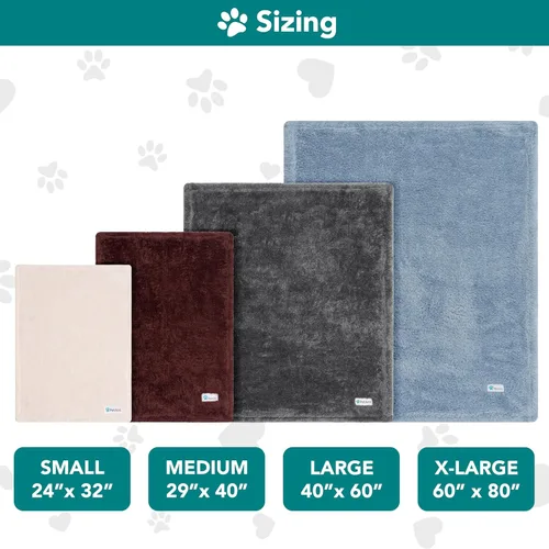 Miniatura 7 de PETAMI Manta de forro polar esponjoso para gatos y perros, gris, talla XL