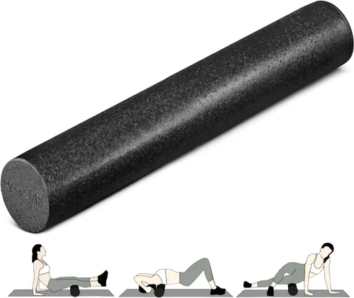 Miniatura 11 de Yes4All Rodillo de espuma EPP de alta densidad con respaldo redondo, rodillo de espuma de ejercicio para yoga, pilates y estiramientos, 12, 18, 24