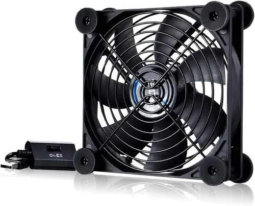 Miniatura 8 de Ventilador USB silencioso de 80 mm, ventilador de enfriamiento portátil de 5 V USB para panel plano, Xbox, DVR, PlayStation, router, TV, receptor